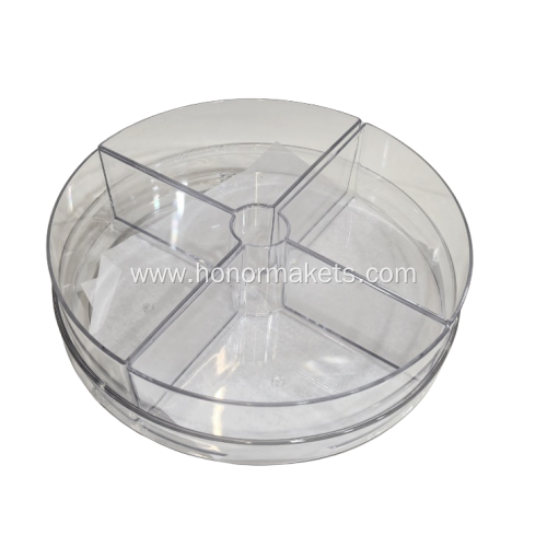 Clear Turntable With Bins